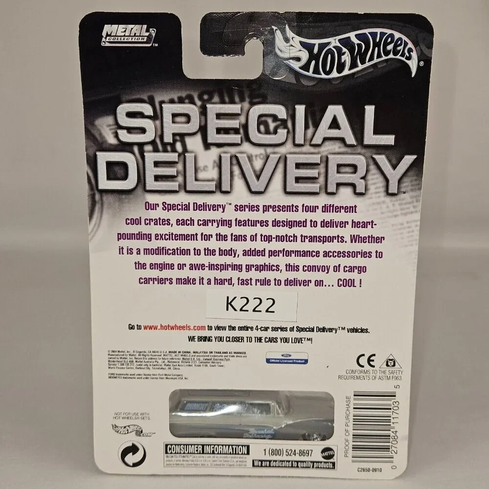 Hot Wheels Special Delivery 8 Crate #3/4 Limited‎ Edition 1/20,000 (K222)